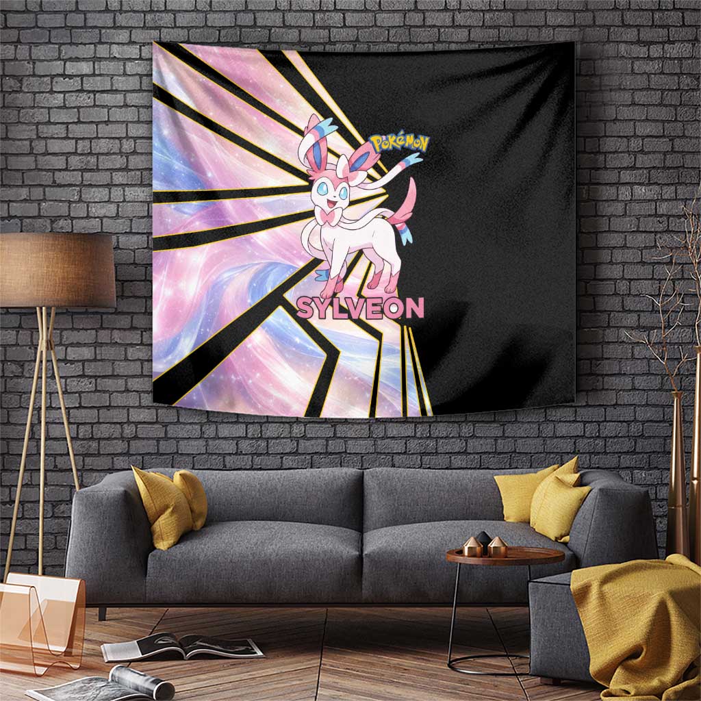 Sylveon Poké Tapestry Pastel Ribbon Comic Style
