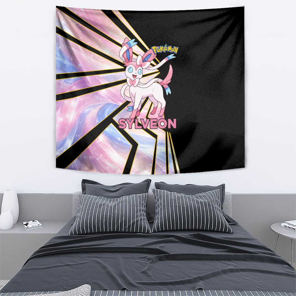Sylveon Poké Tapestry Pastel Ribbon Comic Style