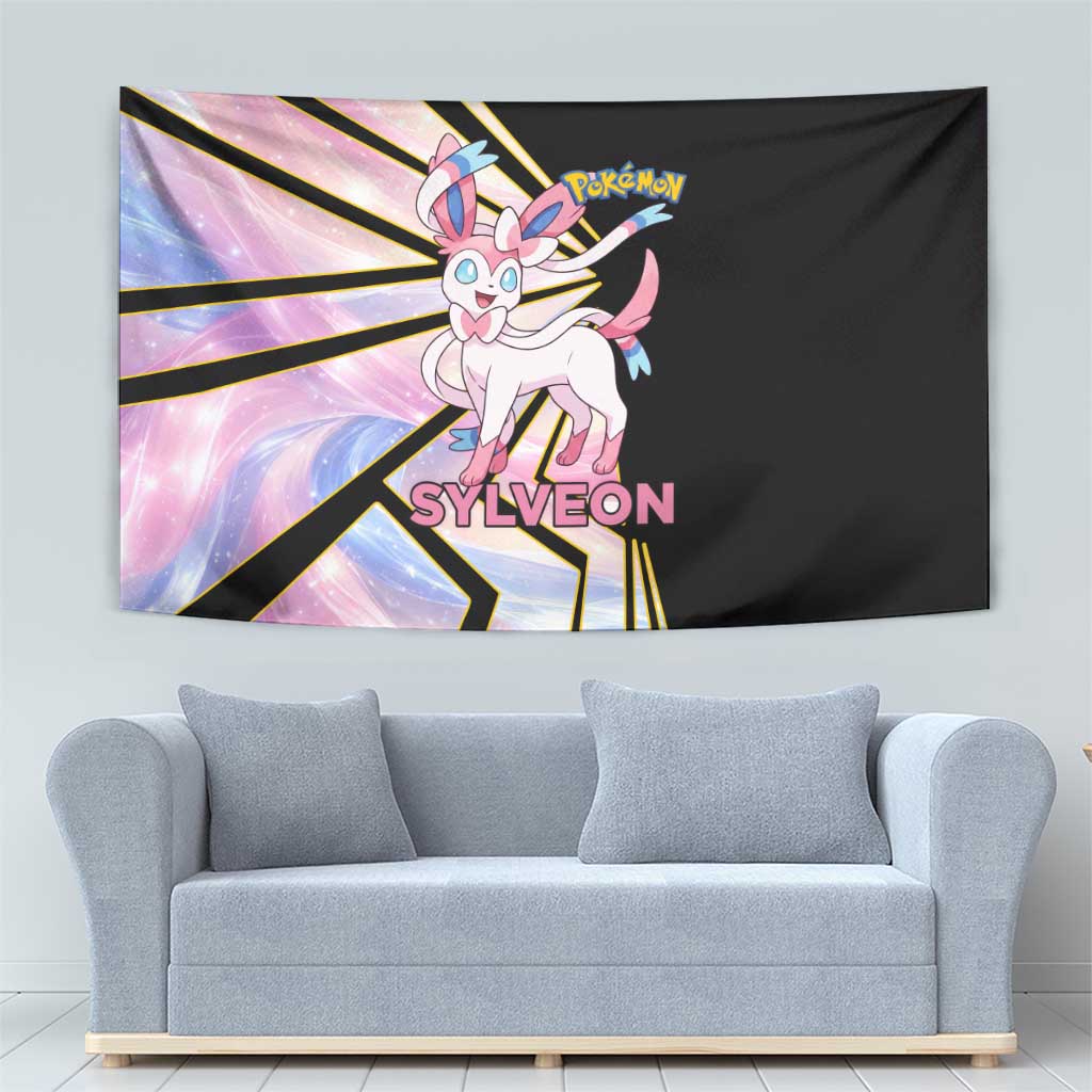 Sylveon Poké Tapestry Pastel Ribbon Comic Style