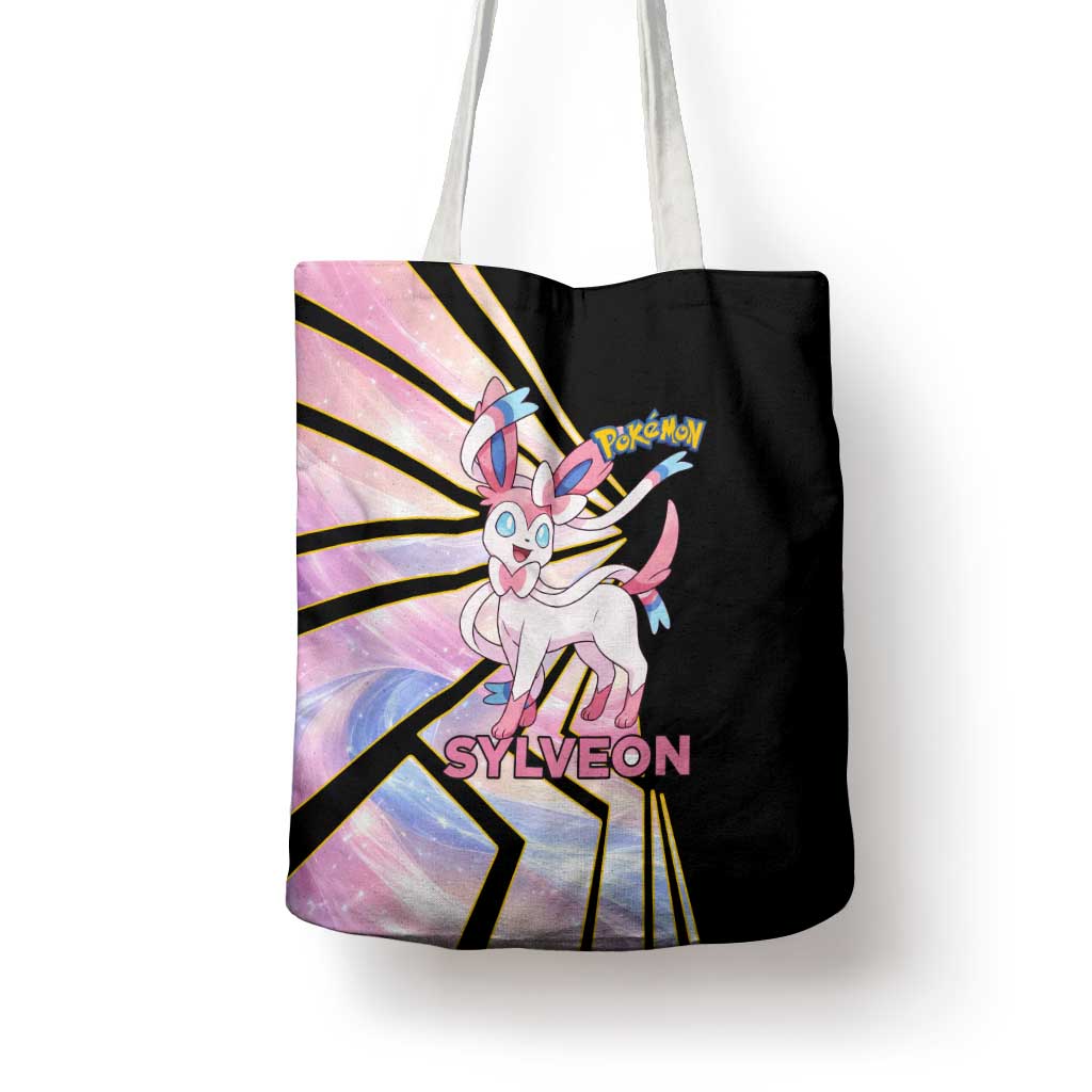 Sylveon Poké Tote Bag Pastel Ribbon Comic Style