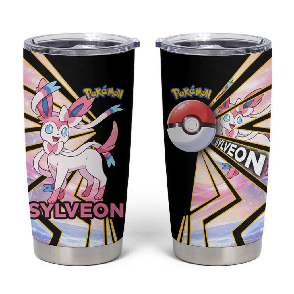 Sylveon Poké Tumbler Cup Pastel Ribbon Comic Style