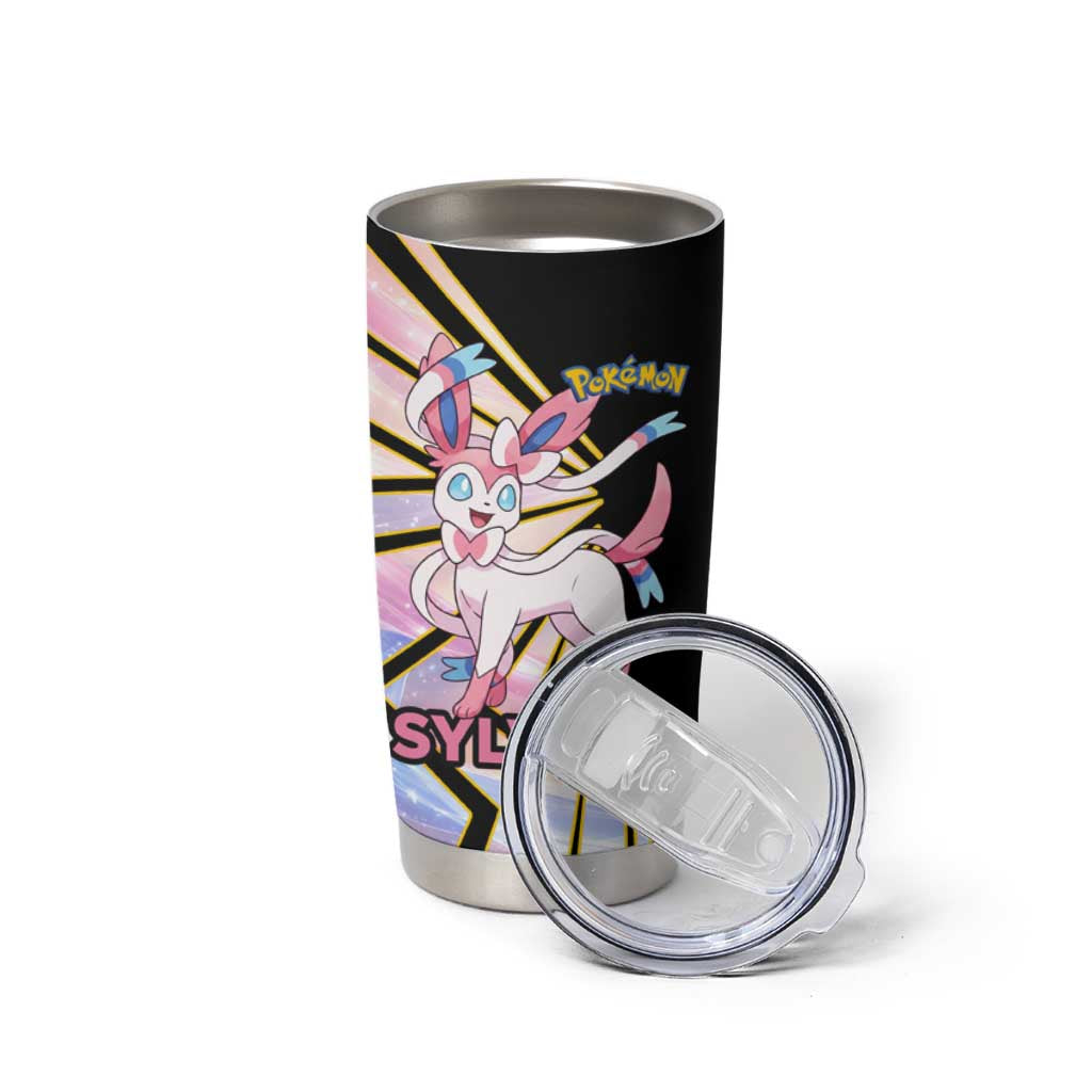 Sylveon Poké Tumbler Cup Pastel Ribbon Comic Style