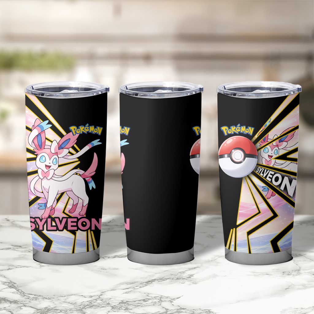 Sylveon Poké Tumbler Cup Pastel Ribbon Comic Style