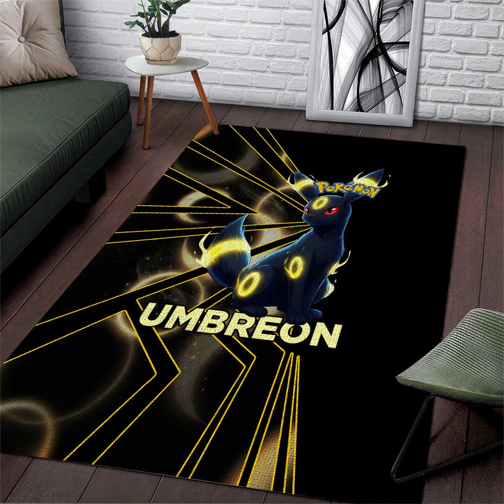 Umbreon Poké Area Rug Lunar Eclipse Comic Style