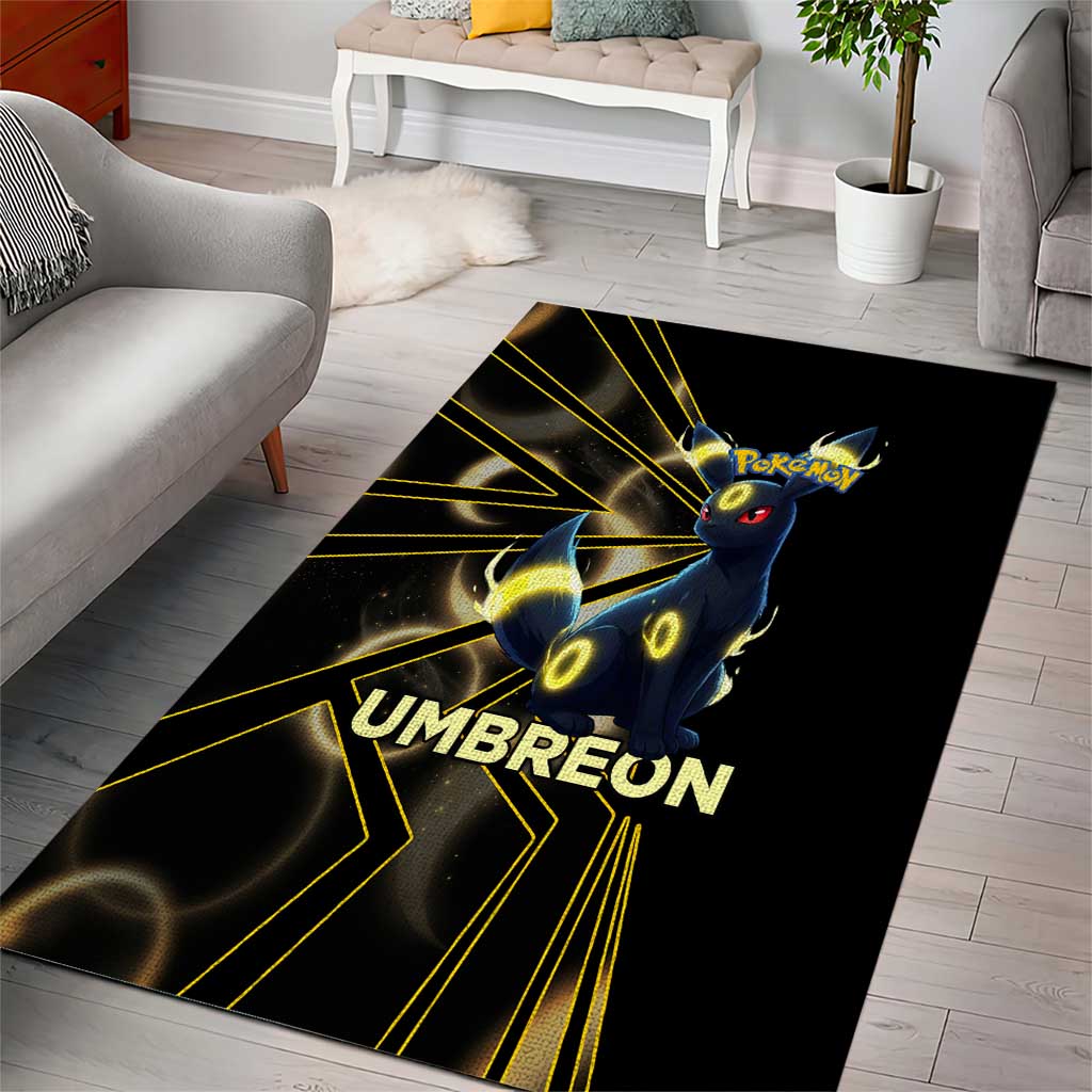 Umbreon Poké Area Rug Lunar Eclipse Comic Style