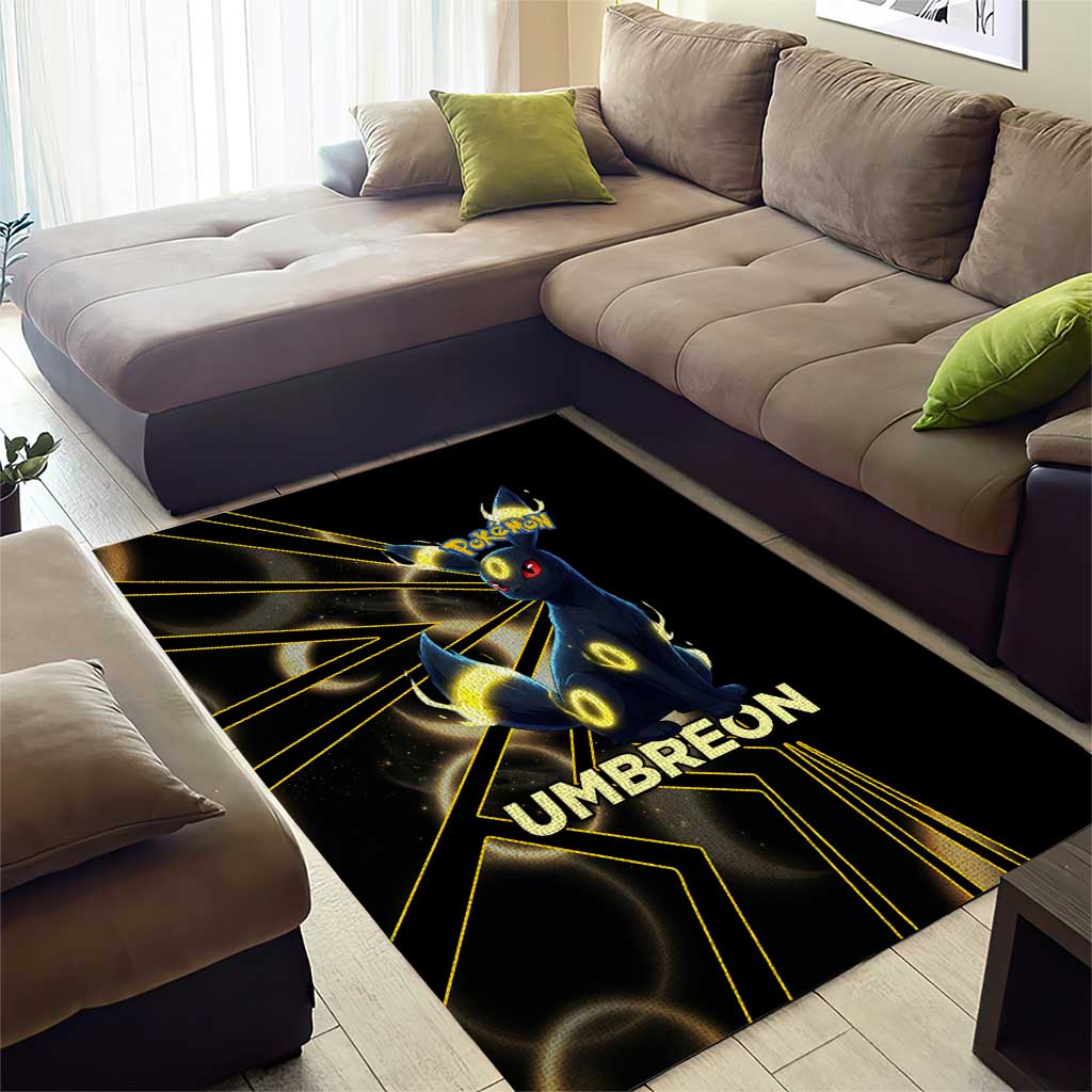 Umbreon Poké Area Rug Lunar Eclipse Comic Style