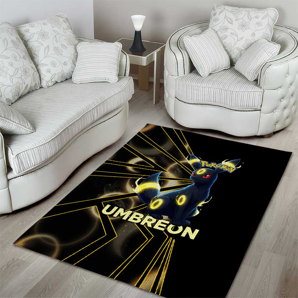 Umbreon Poké Area Rug Lunar Eclipse Comic Style