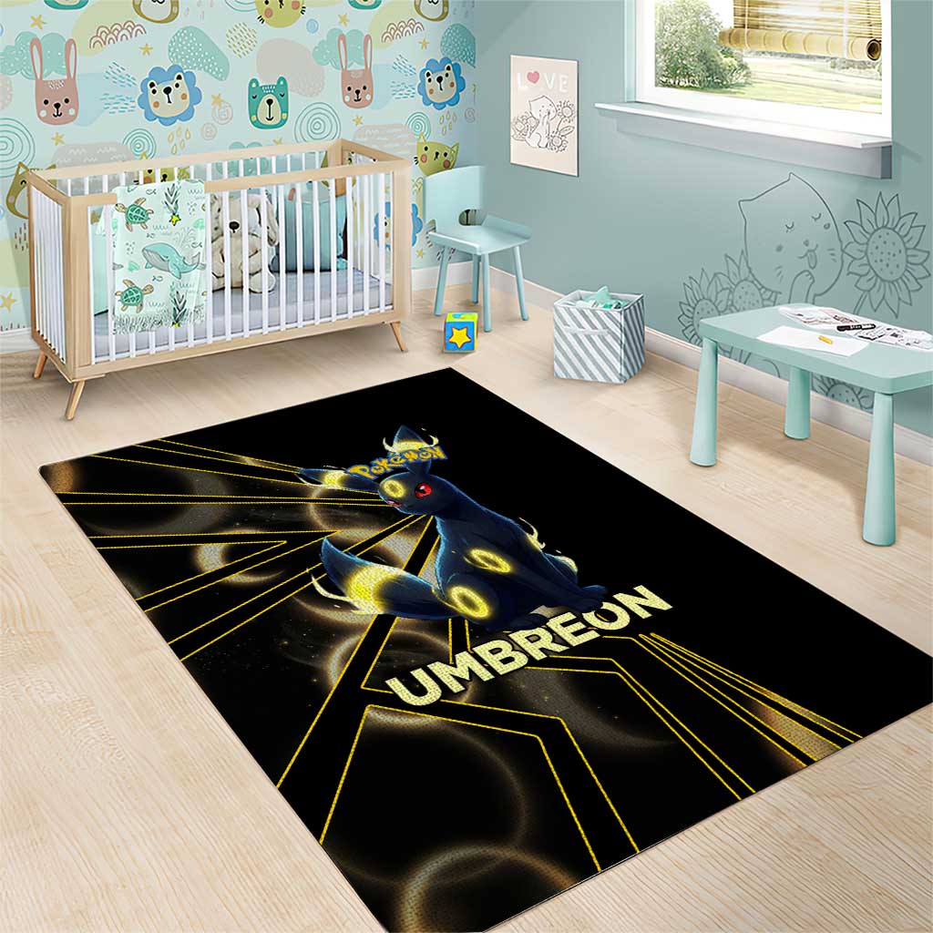 Umbreon Poké Area Rug Lunar Eclipse Comic Style