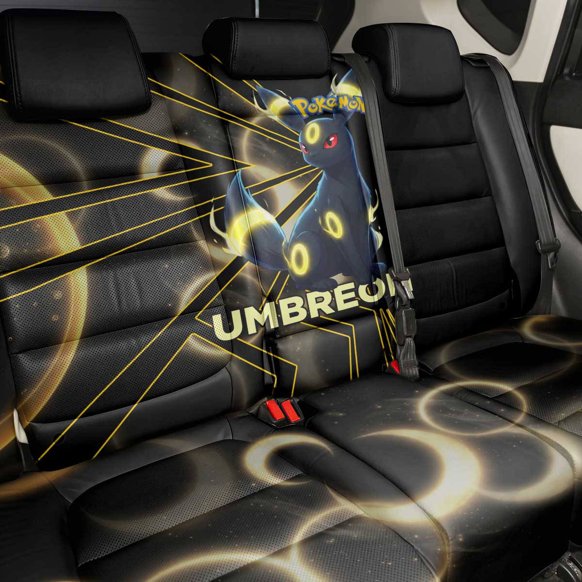 Umbreon Poké Back Car Seat Cover Lunar Eclipse Comic Style