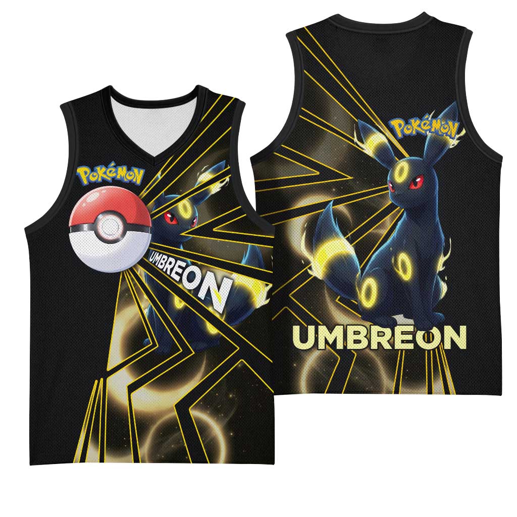 Umbreon Poké Basketball Jersey Lunar Eclipse Comic Style
