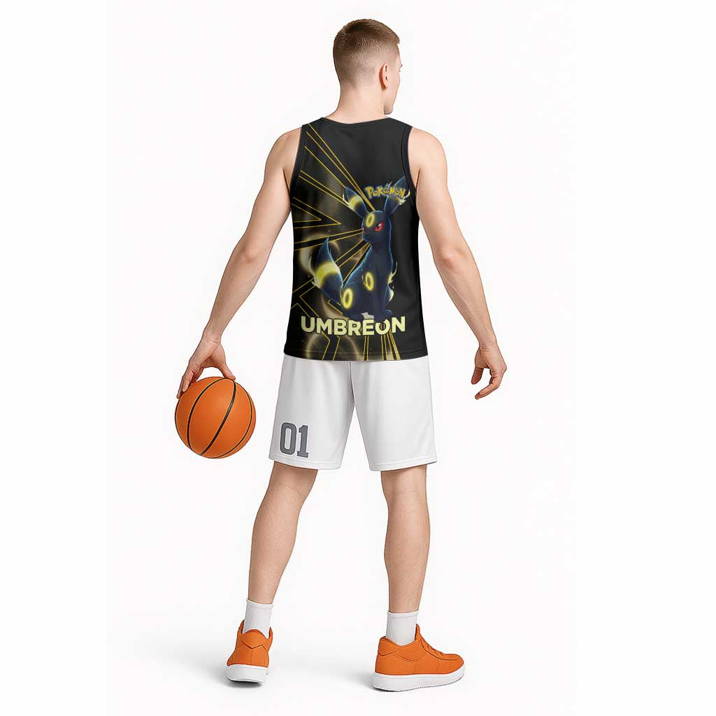 Umbreon Poké Basketball Jersey Lunar Eclipse Comic Style