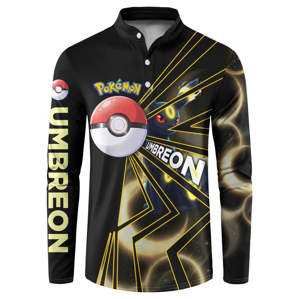 Umbreon Poké Button Sweatshirt Lunar Eclipse Comic Style