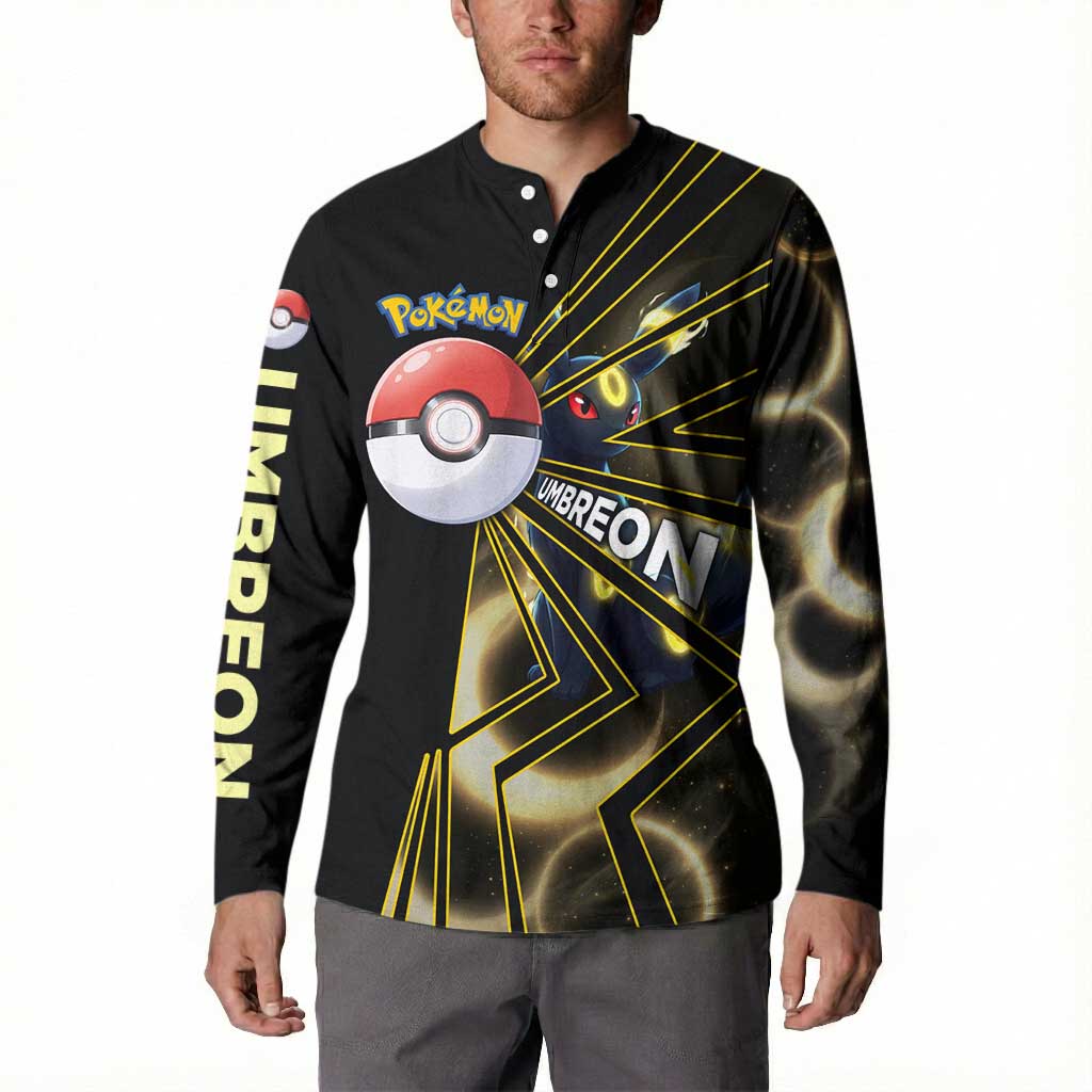 Umbreon Poké Button Sweatshirt Lunar Eclipse Comic Style