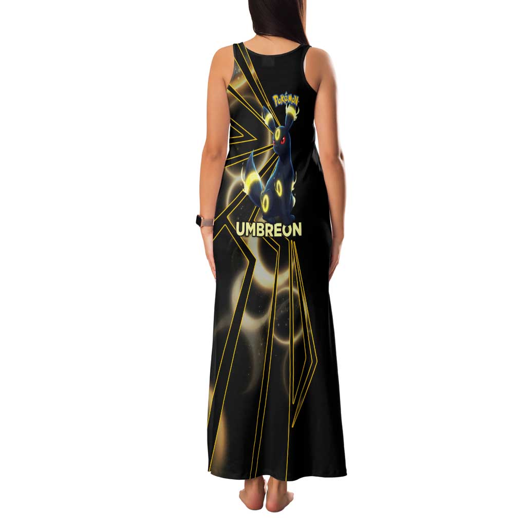 Umbreon Poké Family Matching Tank Maxi Dress and Hawaiian Shirt Lunar Eclipse Comic Style