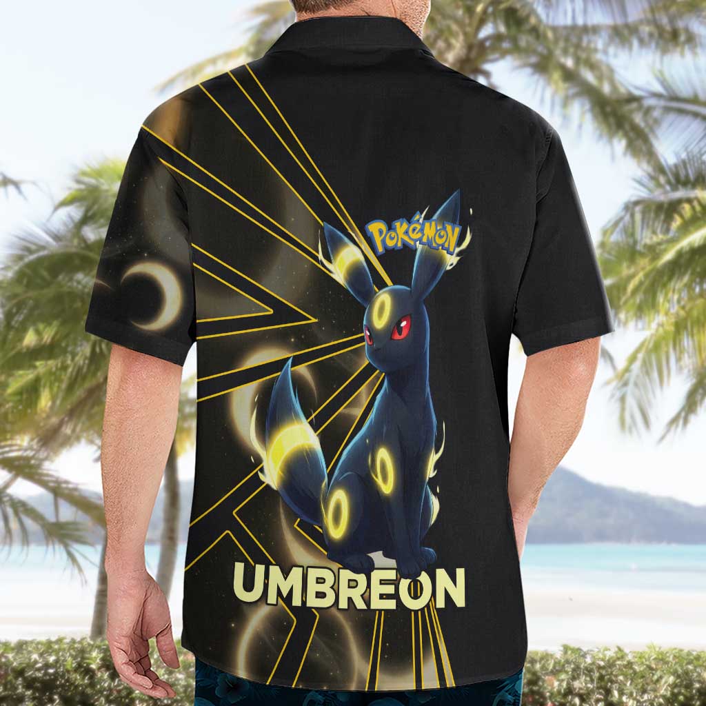 Umbreon Poké Hawaiian Shirt Lunar Eclipse Comic Style