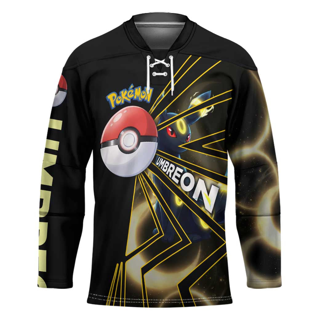 Umbreon Poké Hockey Jersey Lunar Eclipse Comic Style