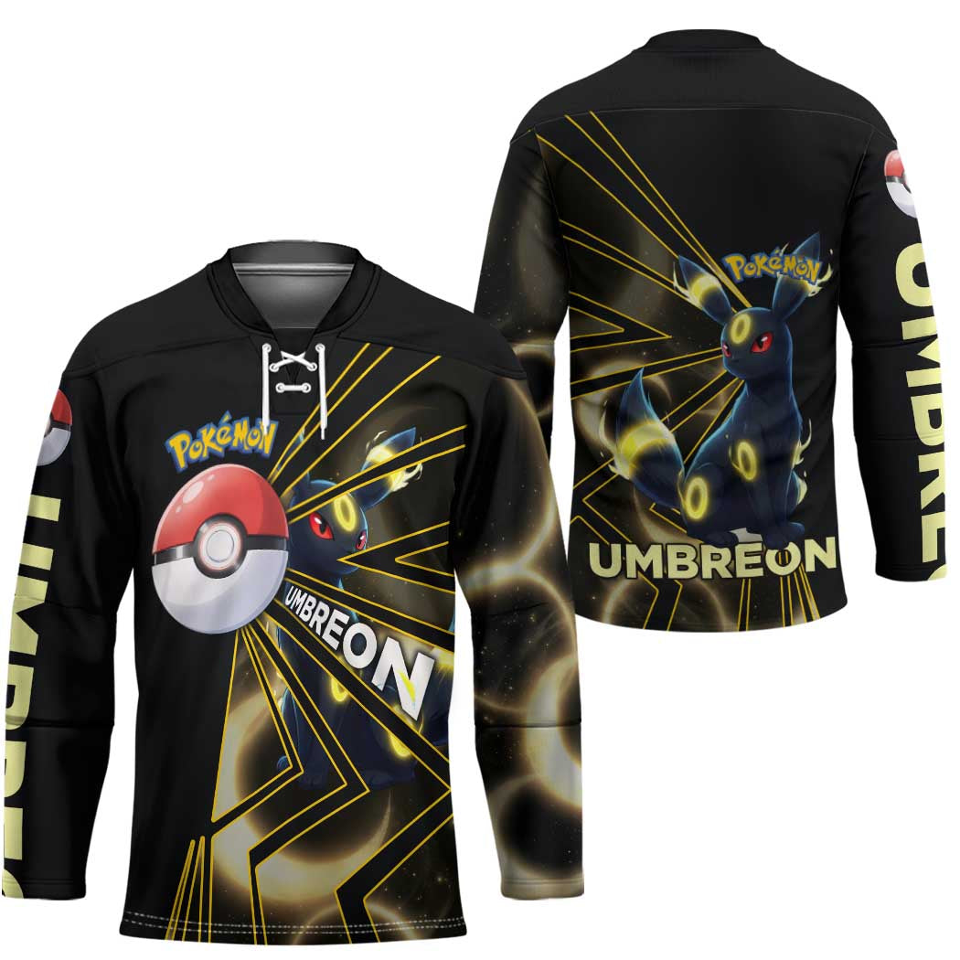 Umbreon Poké Hockey Jersey Lunar Eclipse Comic Style