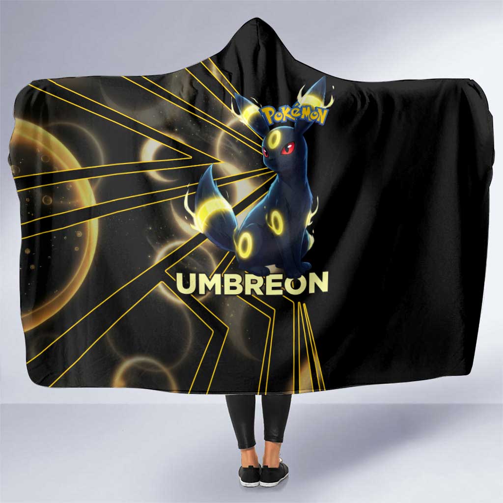 Umbreon Poké Hooded Blanket Lunar Eclipse Comic Style