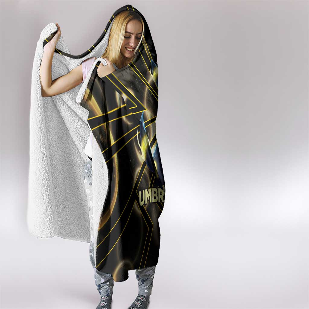 Umbreon Poké Hooded Blanket Lunar Eclipse Comic Style