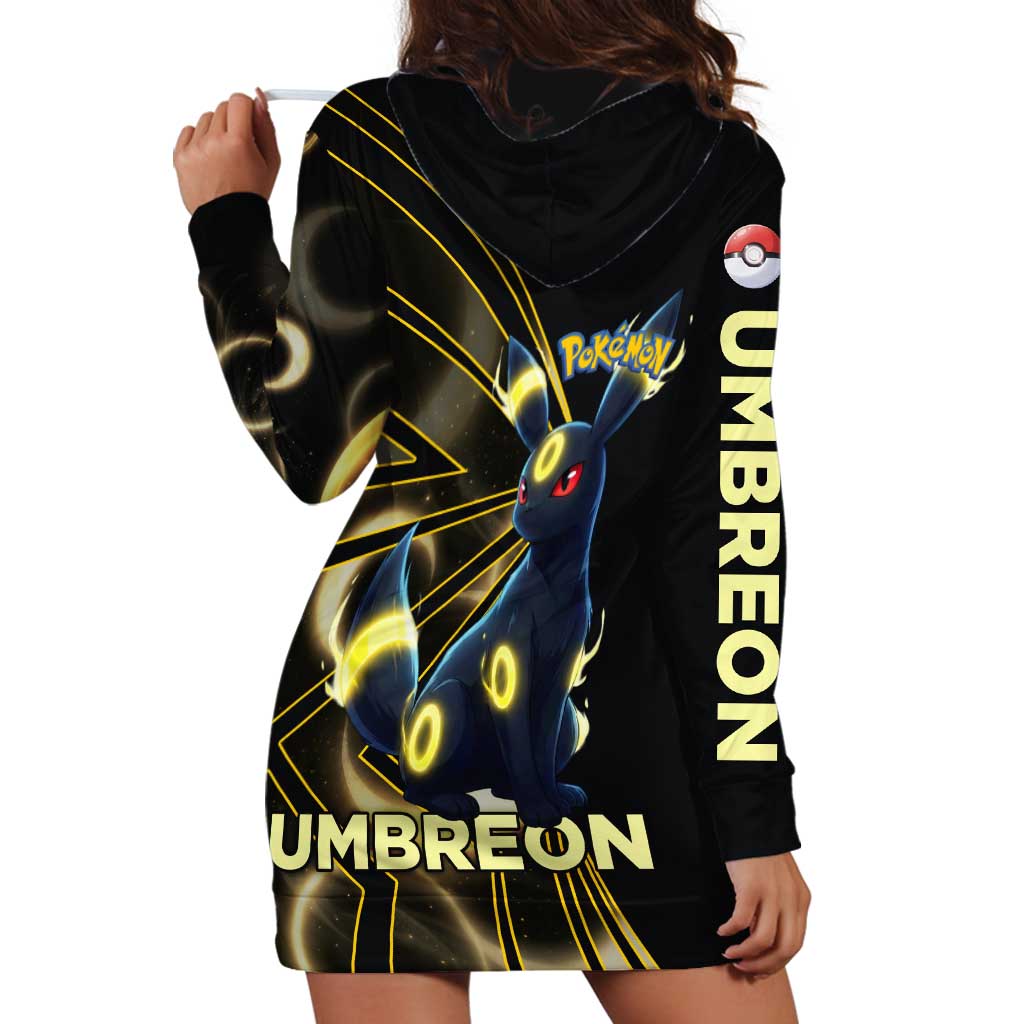 Umbreon Poké Hoodie Dress Lunar Eclipse Comic Style