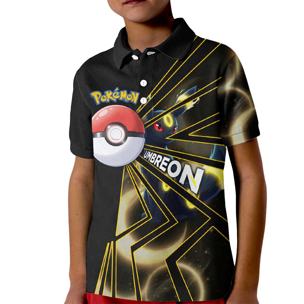 Umbreon Poké Kid Polo Shirt Lunar Eclipse Comic Style