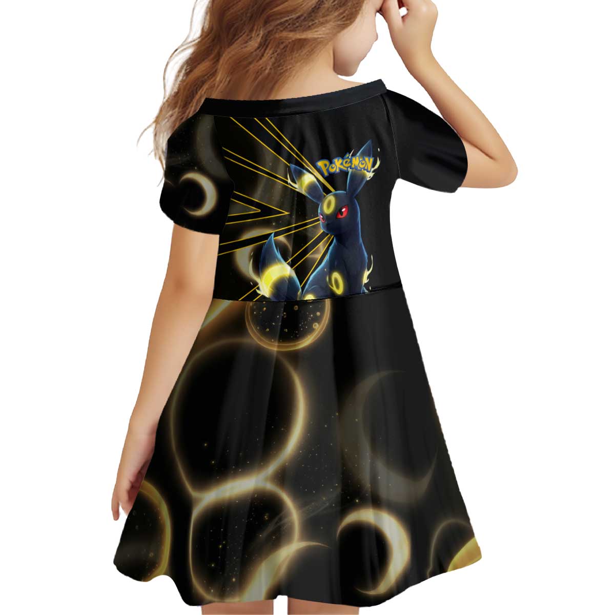 Umbreon Poké Kid Short Sleeve Dress Lunar Eclipse Comic Style