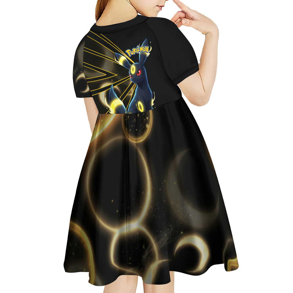 Umbreon Poké Kid Short Sleeve Dress Lunar Eclipse Comic Style
