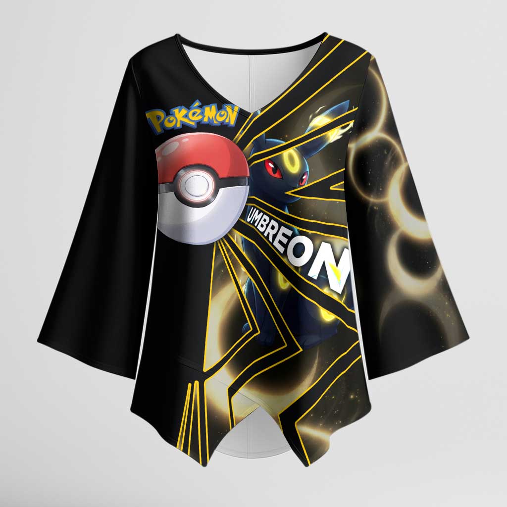 Umbreon Poké Kimono Sleeve Blouse Lunar Eclipse Comic Style
