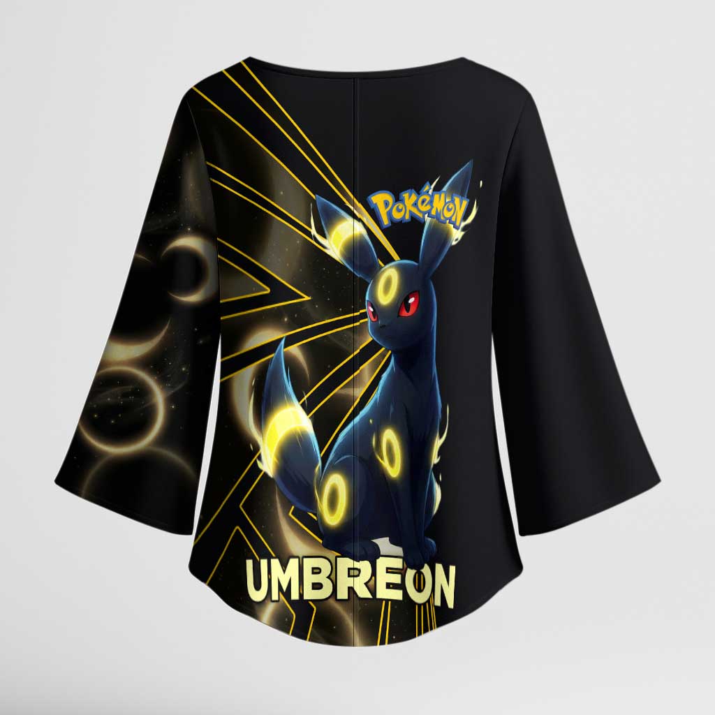 Umbreon Poké Kimono Sleeve Blouse Lunar Eclipse Comic Style