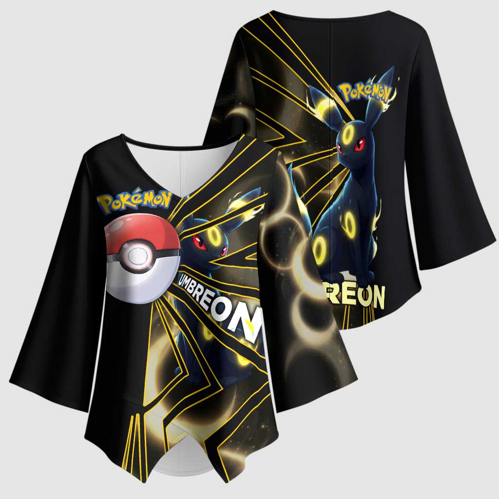 Umbreon Poké Kimono Sleeve Blouse Lunar Eclipse Comic Style