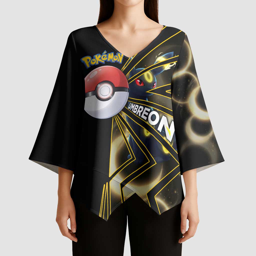 Umbreon Poké Kimono Sleeve Blouse Lunar Eclipse Comic Style