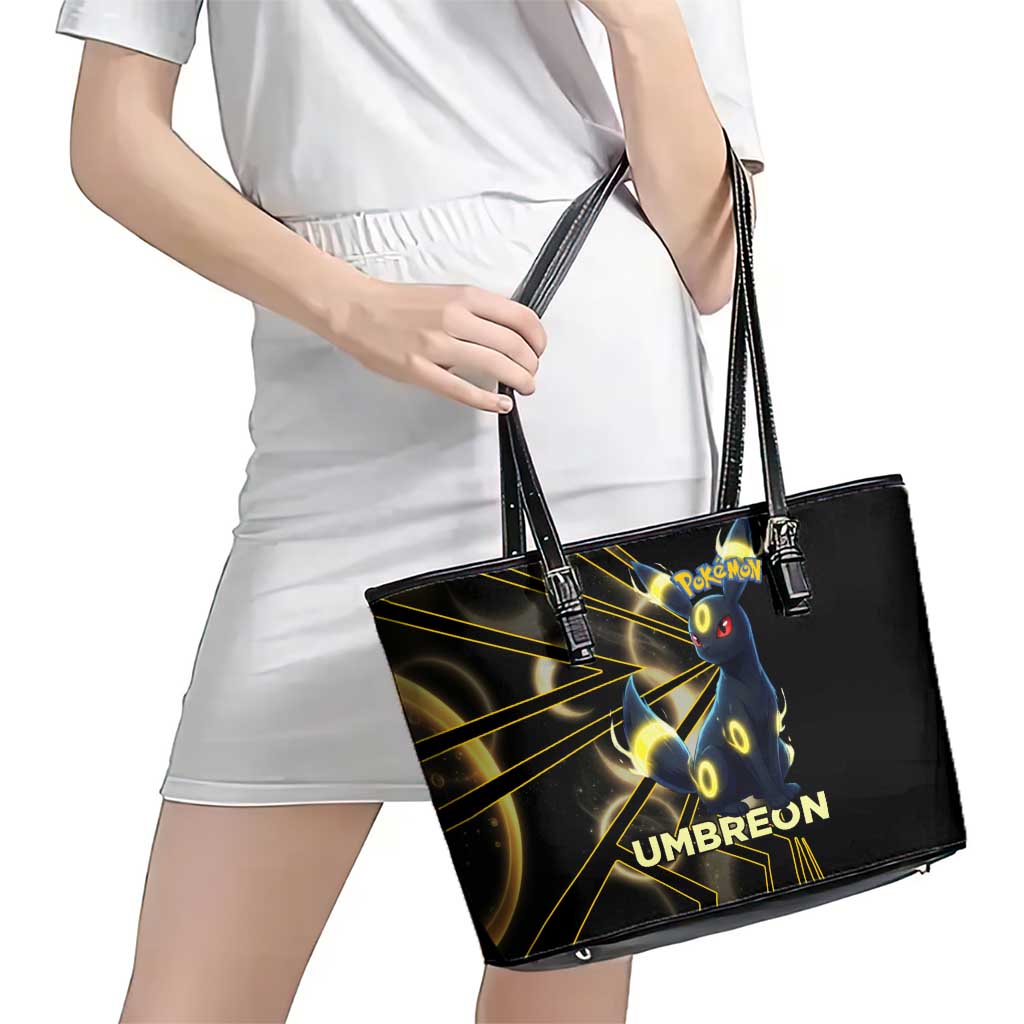 Umbreon Poké Leather Tote Bag Lunar Eclipse Comic Style