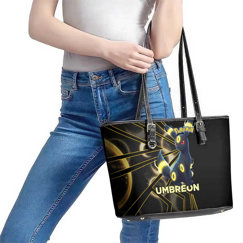 Umbreon Poké Leather Tote Bag Lunar Eclipse Comic Style