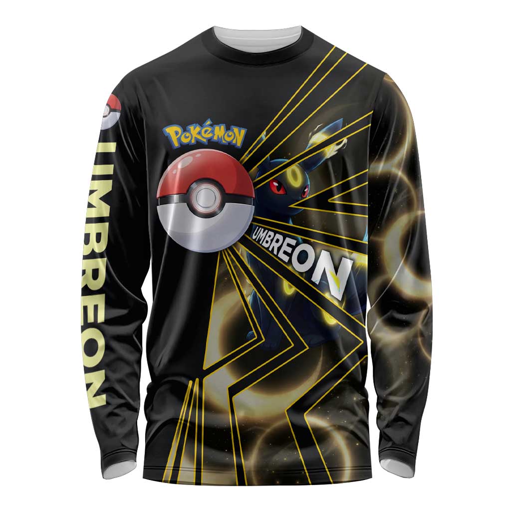 Umbreon Poké Long Sleeve Shirt Lunar Eclipse Comic Style