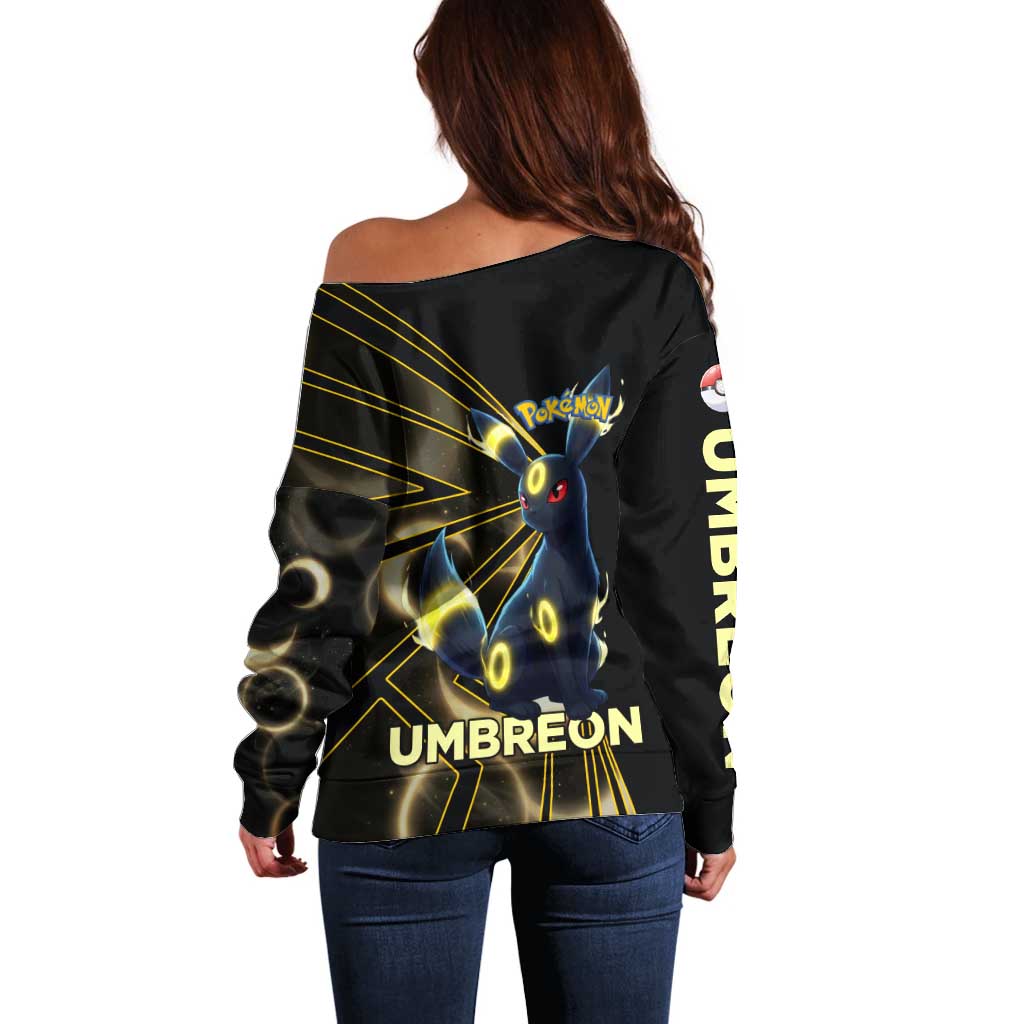 Umbreon Poké Off Shoulder Sweater Lunar Eclipse Comic Style
