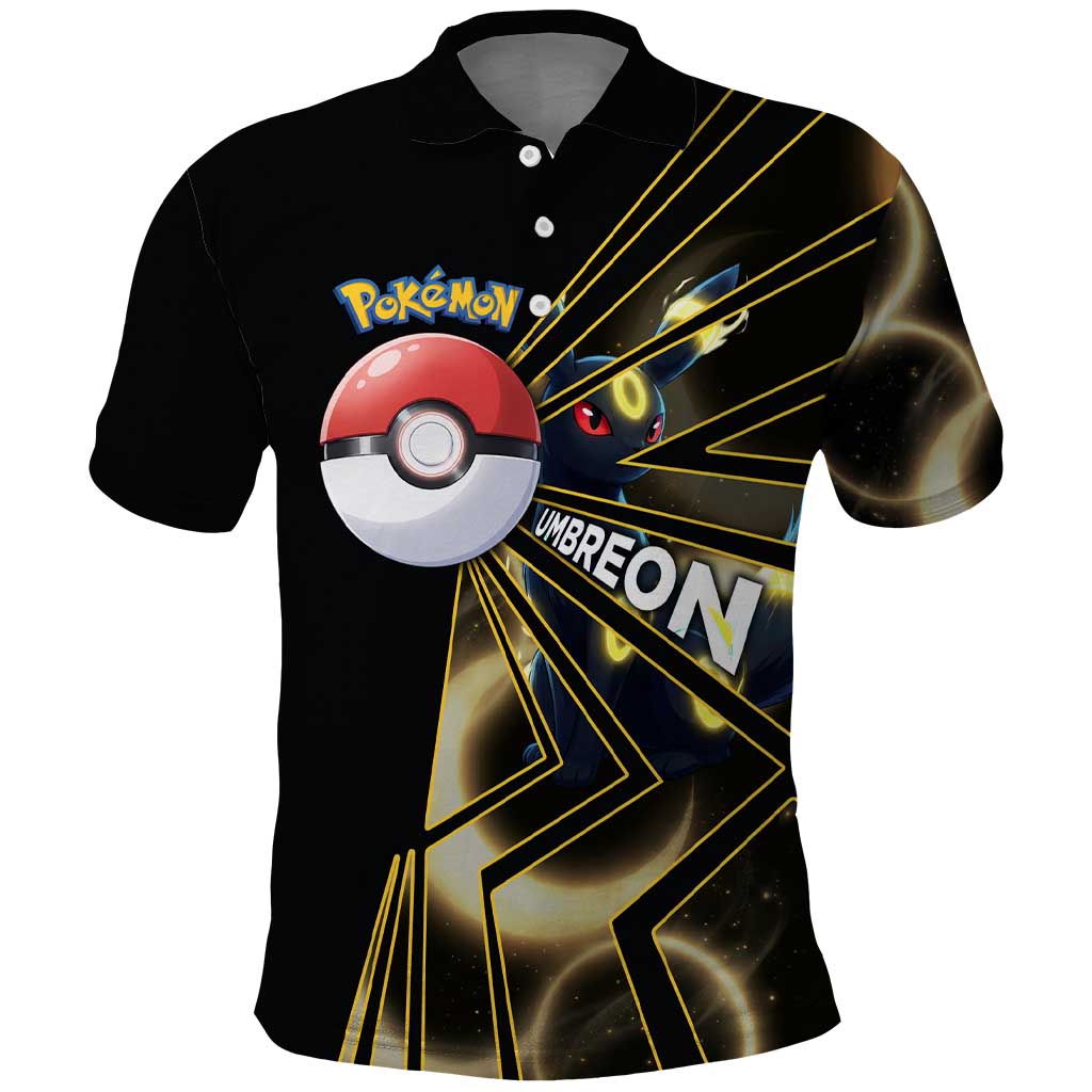Umbreon Poké Polo Shirt Lunar Eclipse Comic Style