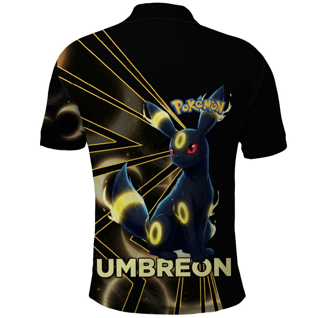 Umbreon Poké Polo Shirt Lunar Eclipse Comic Style