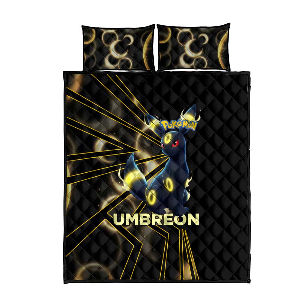 Umbreon Poké Quilt Bed Set Lunar Eclipse Comic Style