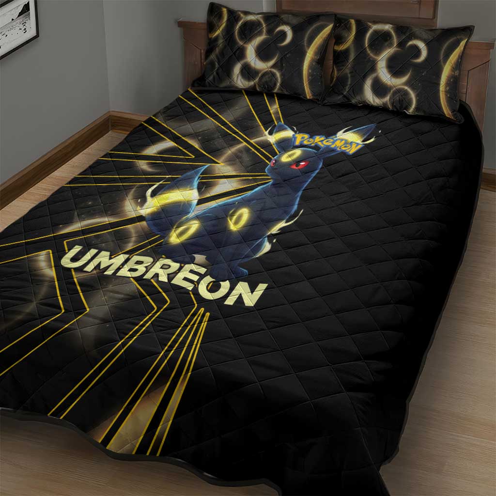 Umbreon Poké Quilt Bed Set Lunar Eclipse Comic Style