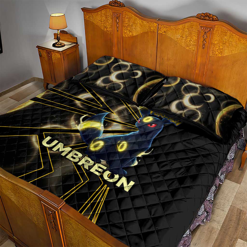 Umbreon Poké Quilt Bed Set Lunar Eclipse Comic Style