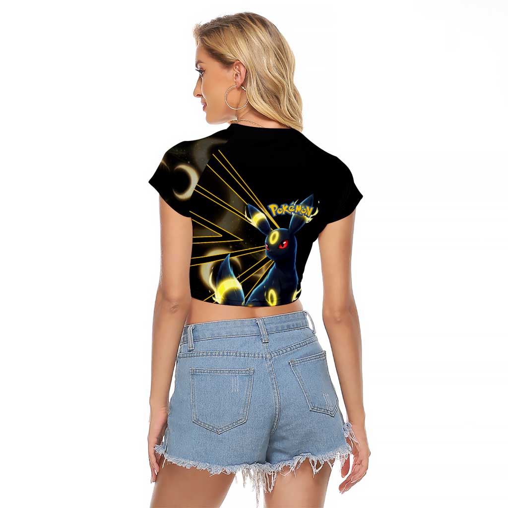 Umbreon Poké Raglan Cropped T Shirt Lunar Eclipse Comic Style