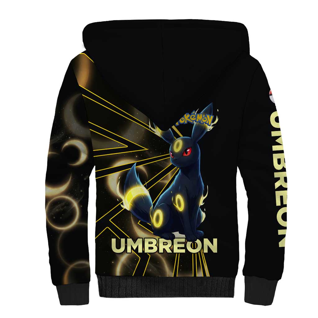 Umbreon Poké Sherpa Hoodie Lunar Eclipse Comic Style