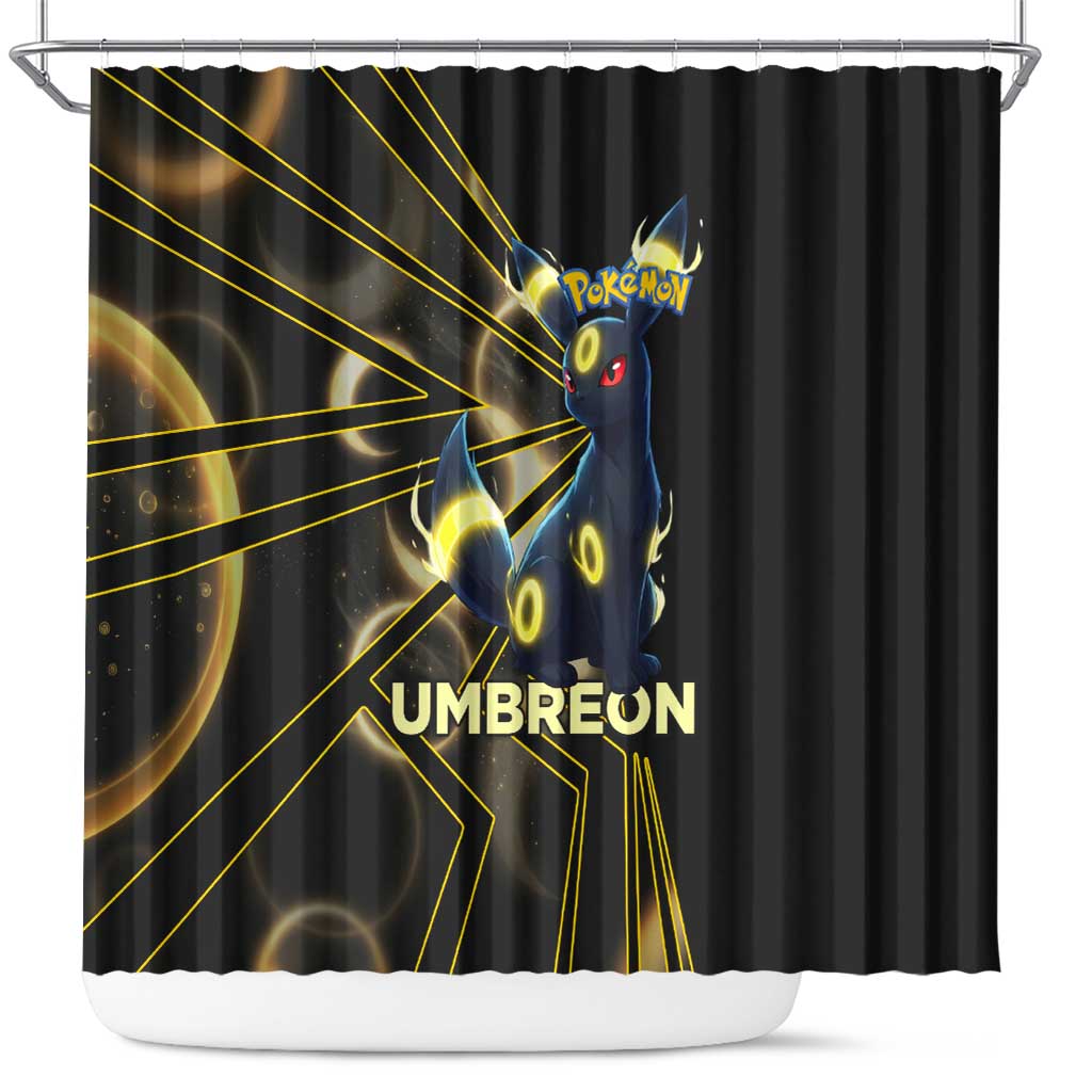 Umbreon Poké Shower Curtain Lunar Eclipse Comic Style
