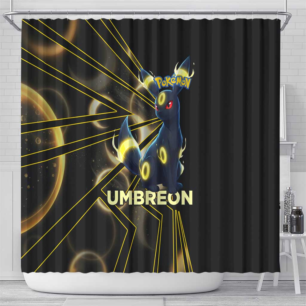 Umbreon Poké Shower Curtain Lunar Eclipse Comic Style