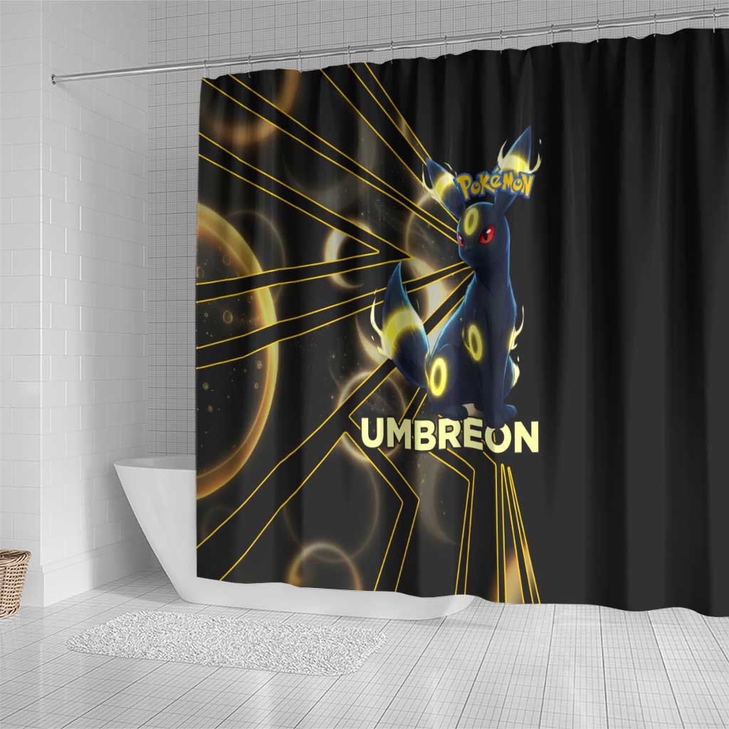 Umbreon Poké Shower Curtain Lunar Eclipse Comic Style