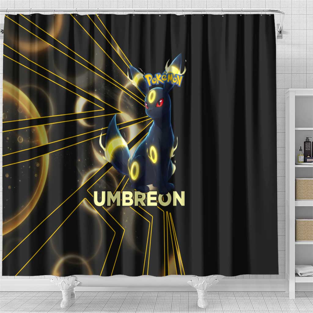 Umbreon Poké Shower Curtain Lunar Eclipse Comic Style