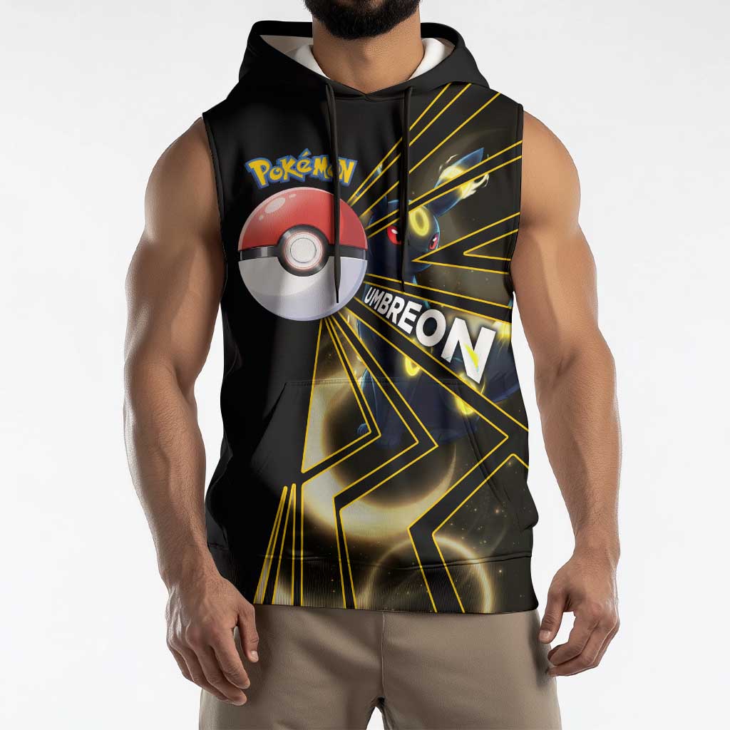 Umbreon Poké Sleeveless Hoodie Lunar Eclipse Comic Style