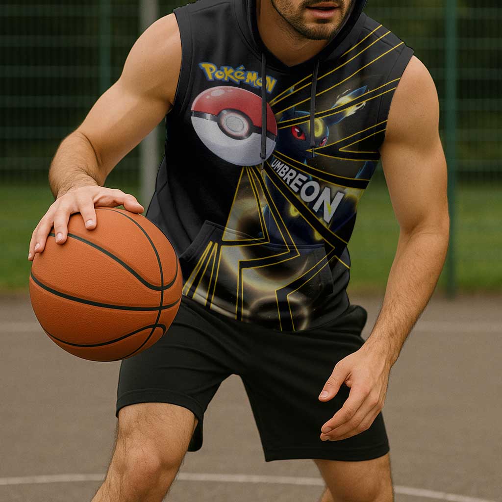 Umbreon Poké Sleeveless Hoodie Lunar Eclipse Comic Style