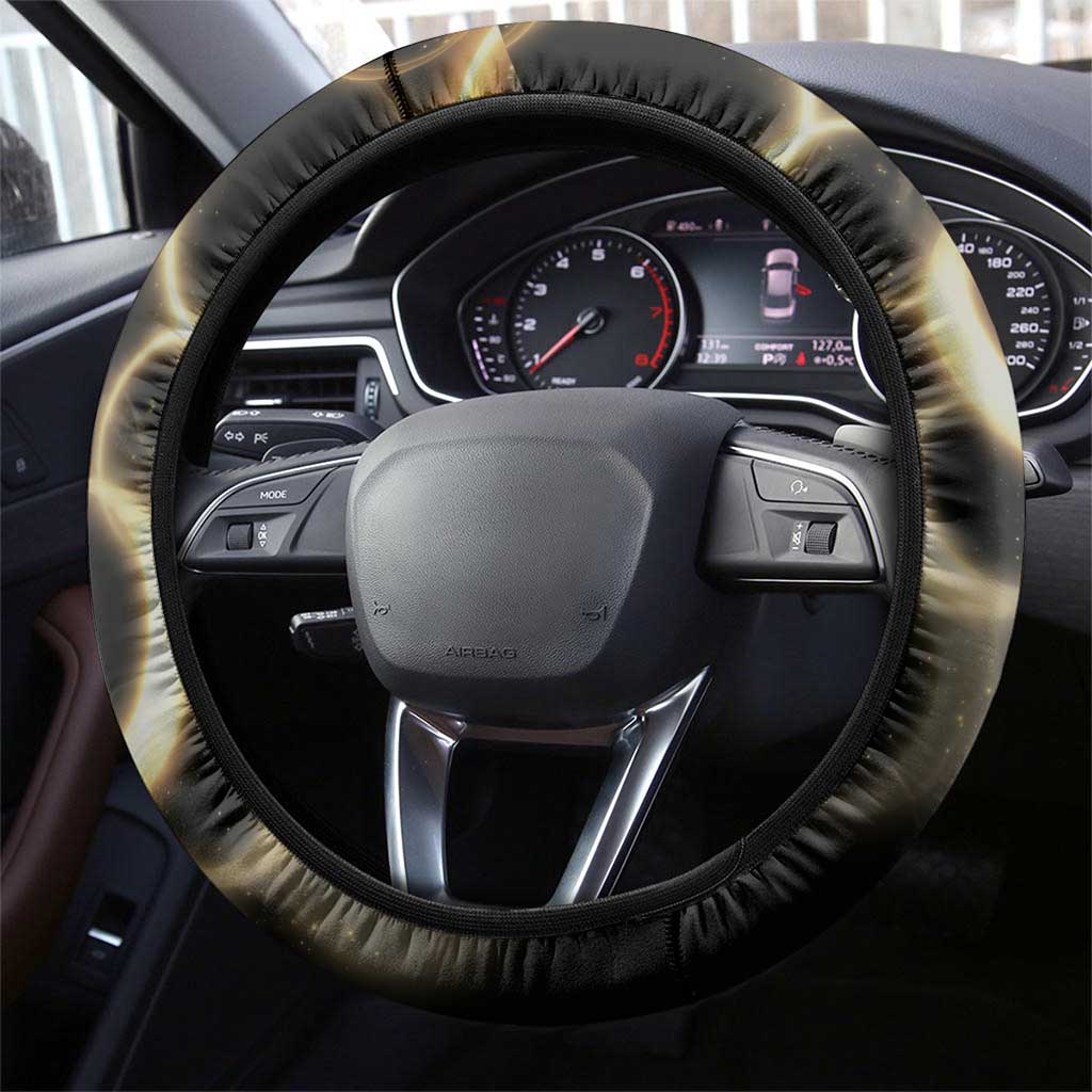 Umbreon Poké Steering Wheel Cover Lunar Eclipse Comic Style
