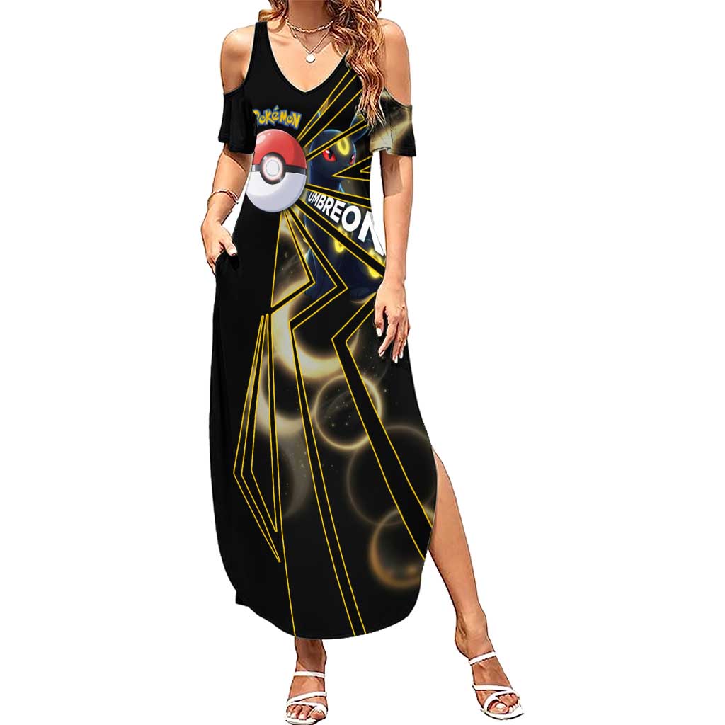 Umbreon Poké Summer Maxi Dress Lunar Eclipse Comic Style